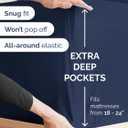 Extra Deep Cal King Sheet Set - 6 Piece Breathable and Cooling Sheets - Hotel Luxury Bedding for Women, Men, Kids & Teens - Easy & Secure Fit - Soft and Wrinkle Free - Extra Deep Pockets - Navy Blue