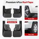 Sunsdrew Mud Flaps for Toyota Tundra 2022-2026 Mudguards Accessories All-Weather Splash Guards 4PCS No-Drill Front&Rear Tundra Mudflaps Set(Not fits SR Models)