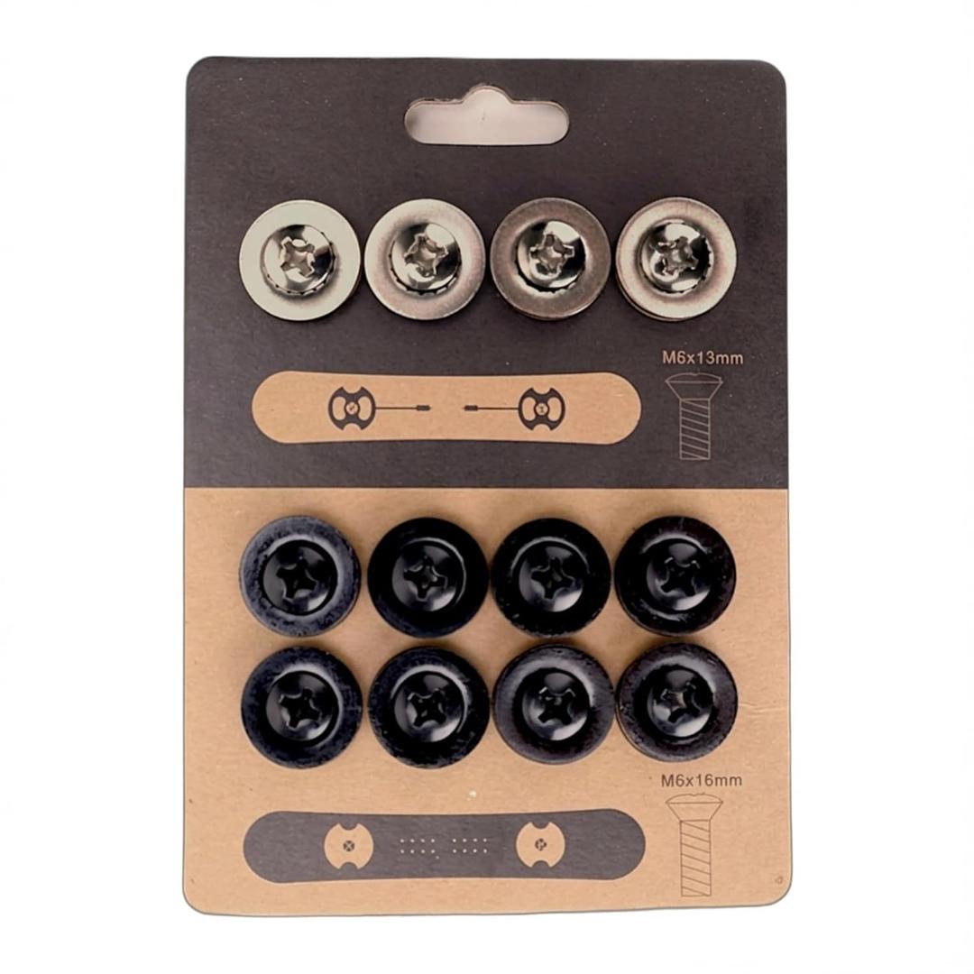 Generic Snowboard Binding Screws, Stainless Steel Replacement Hardware, 12-Pack  M6 x 13/16 mm Mixed Lengths, Phillips Drive, Rust-Resistant, Fits 4x4 & 2x4