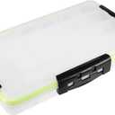 Sided Lock Catch Bait Storage Box Removable Dividers Large White Fishing Accessories Organizer for Lures Hooks and Tackle Lightweight and Design Pack of 4, Tackle Trays, White, Black, Green