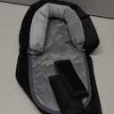 COOLBEBE New Babybody Support & Strap Covers Set for Newborn Infant Toddler- Extra Soft Stroller Cushion Pads Car Seat Insert, Perfect for Carseats, Strollers, Swings, Black