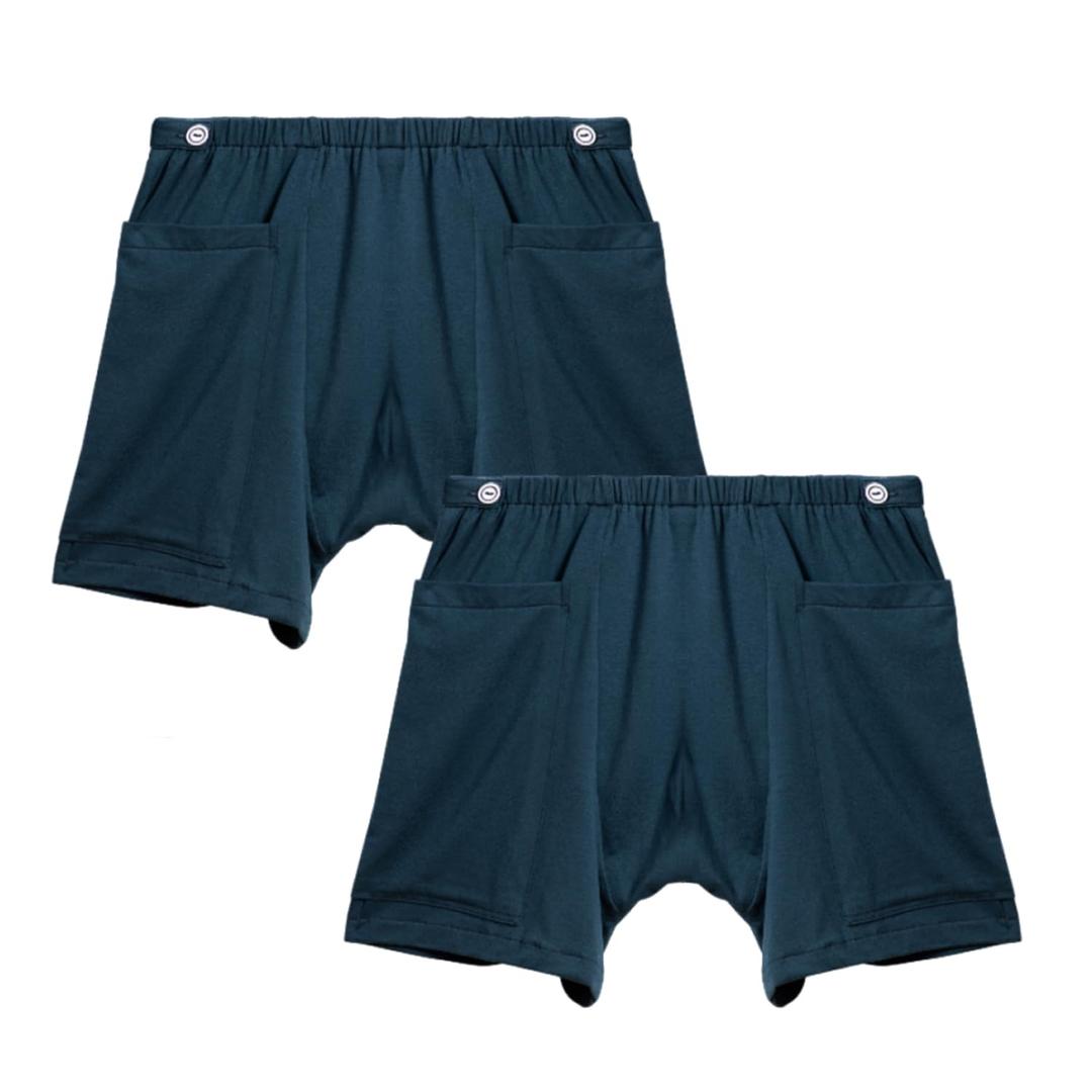 2-Pack Urine Bag Pants for Patient, Ostomy Drainage Trousers, Incontinence and Catheter Bag Pants (27-46" W) L