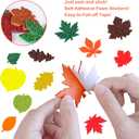 2 x Winlyn 504 Pcs Assorted Foam Fall Leaf Stickers - Self-Adhesive Bulk Maple Oak Shaped Glitter Leaves for Kids Craft, Gift, Halloween, Thanksgiving, Scrapbooking, Cards Decoration
