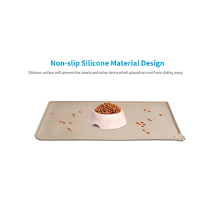 AUDWUD Silicone Waterproof Pet Feeding Mats,Anti Slip Bowl Pad, Dog Mat for Food and Water