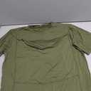 ThusFar Mens Baby Carrier Shirt Dad Shirt for Men Short Sleeve Baby Wearing T-Shirt V Neck Pocket Tee Shirts (Green, L)