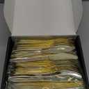 300 Count Extra Heavy Duty Gold Plastic Silverware, 100 Forks, 100 Spoons, 100 Knives, BPA-Free, Heat Resistant, Disposable Plastic Utensils Set, Plastic Cutlery Set, Plasticware Bulk