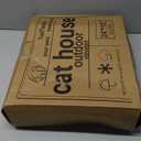 Outdoor Cat House Elevated,Insulated Feral Cat House Outdoor for Winter,Waterproof Cat Bed with Cozy Cushion(Grey, Large)