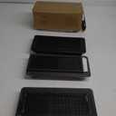 4 x 10 Floor Register, Black Floor Vent Covers for Home Floor, Adjustable Air Vent Covers Home Sidewall Vent Office or Ceiling Vent - Heavy Duty Steel Walkable Floor Vents - 3 Pack