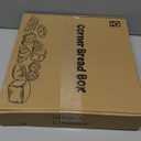 Corner Bread Box for Kitchen Countertop, Black Bread Storage Container for Homemade Bread, Two Layer Breadbox under Cabinet Mount, Large Bread Holder for Kitchen Counter, Pantry Shelf