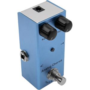 Mini Electric Guitar Effects Pedal Metal Shell DC 9V Adapter Powered True Bypass for Multi Electric Guitar Kit (Analog Chorus)