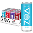 ZOA Zero Sugar Energy Drinks, Variety Pack - Sugar Free with Electrolytes, Healthy Vitamin C, Amino Acids, Essential B-Vitamins, and Caffeine from Green Tea - 12 Fl Oz (12-Pack) | Better for You Sugar Free Energy Drink with Plant Based Caffeine, Electrolytes, Vitamin B and C helping support hydration, BB 09-06-26