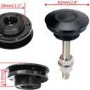 2Pack Quick Release Latch Universal 2.44in/62mm Diameter Universal Aluminum Alloy Push Button Quick Latch Hood Pins Lock Clip Kit for Auto Car Hood Pins Lock(2Pack-Black Pro)