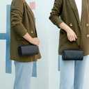 Premium Full-Grained Leather Crossbody Purses for Women, Hobo Bags for Women Crossbody with Adjustable Strap (Small, Black)