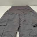 GLAMIX Women's Maternity Cargo Pants with Four Pockets Over The Belly Scrub Pants Pregnancy Clothes(Dark Gray, S) 