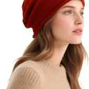 DOCILA Womens Slouchy Red Beanie Mens Warm Chunky Winter Knit Skull Cap Stretchable Skiing Snow Stocking Hat Valentine Gift