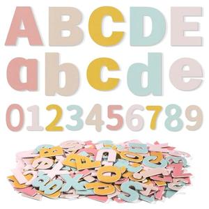 Breling 310 Pieces Felt Letter Bulletin Board Letters Sticker with Number 2" Bulk Self Adhesive ABC Upper Lowercase Sticky Letter for Xmas Gift Bulletin Board Classroom(Boho Color)