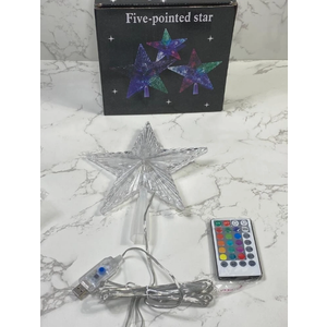 Christmas Tree Topper Lighted, Christmas Tree Star with Remote Control