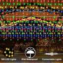 Pooqla Christmas Icicle Lights Outdoor Decoration, Colorful LED String Lights 8 Modes, 30FT 300LED Connectable Hanging Light 60 Drops for Eaves Window Party Garden Yard Christmas Outdoor Indoor Decor