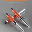 Crosstar 4Pcs Flush Trim Router Bit Set 1/4" Shank, Top & Bottom Bearing, Carbide Template Guide Bits for Woodworking - 1/2" Diameter, 3/4", 1", 1-1/4", 1-1/2" Cutting Length with Wrenches & Bearings