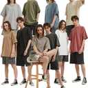 Mens Oversized T-Shirts Fashion Loose Fit Crewneck Tshirt Streetwear Heavyweight Short Sleeve Gym Workout Tops, Size XL
