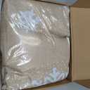 AerWo 60 inch Christmas Tree Skirt with White Snowflake, Large Burlap Tree Skirts with Fur Border, Rustic Farmhouse Tree Skirt for Xmas Tree Decorations Indoor Outdoor Holiday Decor