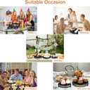 MACIFECI Cake Stand Set, Black Cake Stands For Dessert Table Including Dessert Tray, Metal Cupcake Display Stands Dessert Trays (Black)