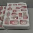 Glass Bud Vase Set of 60 - Small Vases for Flowers in Bulk - Assorted Vintage Crystal Vases for Flowers, Table Centerpieces (Pink, 60 Pcs)