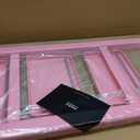 3 Step Ladder, Foldable Step Stool with Widened Pedal, Pink