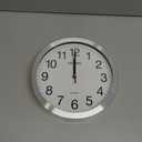 Adalene Modern Atomic Wall Clock Decorative - Automatically Sets Itself - Vintage Metal 10 Inch Large Wall Clocks Battery Operated for Office, Bedroom, Bathroom, Living Room Decor, Kitchen, Outdoor