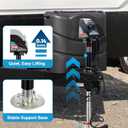 Kohree Electric Trailer Jack 3700lbs, Heavy Duty RV Electric Power Tongue Jack for Travel Trailer A-Frame Camper, with Manual Crank Handle & Weatherproof Jack Cover, 22" Lift, 12V DC with Wiring