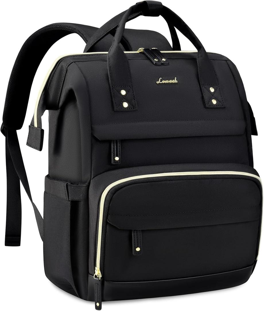 LOVEVOOK Laptop Backpack for Women, 15.6 Inch Work Business Backpacks Purse With Large Capacity, Waterproof Nurse Bag College Bookbag for School, Waterproof Casual Daypack for Travel
