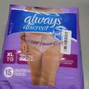 Always Discreet Adult Diapers for Women, Incontinence Underwear, Postpartum Essentials, Disposable Briefs, Max Absorbency, Bladder Leak Protection, Extra Large/XL, 15ct