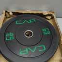 CAP 25 lb 2-Inch Olympic Bumper Weight Plates with Screened Logo, Single