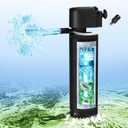 Aquarium Filter U-V for 55-200 Gallon Tank, 500GPH Fish Tank Filter for Cold Plunge Fish Tank Green Clean Machine, Submersible Powerful Pump Filter for Turtle Tank Saltwater Freshwater Crystal Clear (Black)