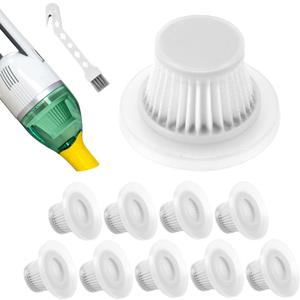 10 Pack Dock vacuum filters Compatible with Horsepewer Dock Compact Cordless Vacuum Cleaner as Seen on TV - High Efficiency Filters fit for Horsepewer Dock VacuumWashable and Reusable