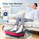 MERACH Vibration Plate Exercise Machine, Whole Body Workout Equipment for Women, Bluetooth and Silicone Pedal, Vibration Plate with Auto Mode, Vibrate Fitness Platform for Home