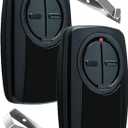 380UT Chamberlain klik5u-bk2 klik3u-bk Garage Door Opener Remote Clicker, 375UT Universal Garage Door Remote for Lift Master Craftsman Genie, Dip Switch (Black 2PC)