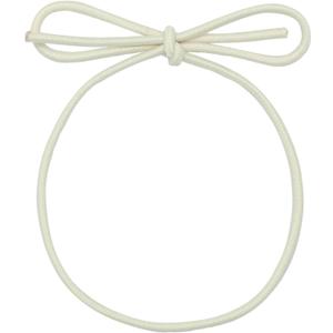 Pre-Tied Stretch Loops with Bows from Elastic Ribbon - 120pcs Metallic Elastic Cord for Boxes Bows Tags Gift Elastic Wrapping Crafts Cord String (Cream, 10inch)