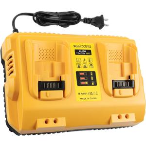 20V Replacement Charger for Dewalt DCB102 Dual Port Charger Compatible with Dewalt 12/20V Battery