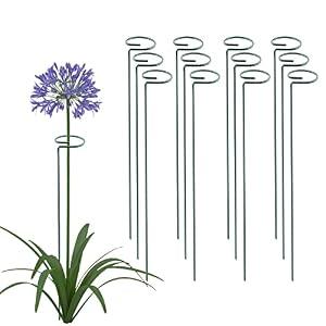 Thealyn 24 Inch 20 Packs Plant Support Stakes, Garden Single stemmed Plant Support Hoops Plant Prop for Flowers Orchid Tomatoes Peony Lily Rose Gladiolus (24 inch)