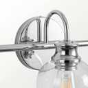 URSOLA 4 Lights 32" Bathroom Vanity Light Fixtures, Chrome Traditional Classic Vanity Light with Clear Glass, Bathroom Lighting Fixtures Over Mirror