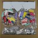 GEKIXUTP 160 Pcs metal Sublimation Keychain Blanks Bulk,Double Sided Sublimation Blanks Keychain Heat Transfer Keychain Blanks with Tassels,Sublimation Ornament Blanks key chain