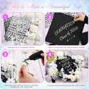 Hoteam DIY Graduation Cap Decorations Kit Included Faux Flowers 3D Butterfly Self Adhesive Rhinestones Glitter Alphabet Letter Stickers for 2026 Grad Cap Topper Party Gifts Decor(White)