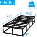 OSASET Twin Box Spring, 9 Inch Metal Twin Box Spring Only, Heavy Duty Metal Frame Mattress Foundation Support for 3000lbs, Easy Assembly, Noise Free, Non Slip