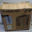 MUSETEX ATX PC Case, 360MM RAD Support, 3 x 120mm Non-ARGB Fans Pre-Installed, 270 Full View Tempered Glass Gaming PC Case with Type-C, Mid Tower ATX Computer Case, White, Y6