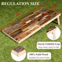 4x2 ft Solid Wood Cornhole Set with 8 Bean Bags, Regulation Size Cornhole Board Set for Adults, Cornhole Game Set for Tailgate Backyard Toss Games Indoor&Outdoor Activities