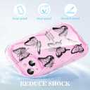 2 x Compatible for iPhone 13 Case, Pretty Butterfly Print Three-Dimensional Wave Clear Case for Girls Women, Soft Full Package Anti-Fall Cover for iPhone 13, Black Butterfly