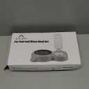 Dog Bowls, Cat Food and Water Bowl Set with Water Dispenser and Stainless Steel Bowl for Cats and Small Dogs - Pink