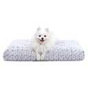 KSIIA Washable Dog Bed Deluxe Plush Dog Crate Beds Comfy Kennel Pad Anti-Slip Pet Sleeping Mat for Large, Jumbo, Medium, Small Dogs Breeds, 23" x 18", Gray