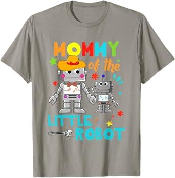 Mommy of Little Robot Birthday Family Shirts Matching T-Shirt, Men, S